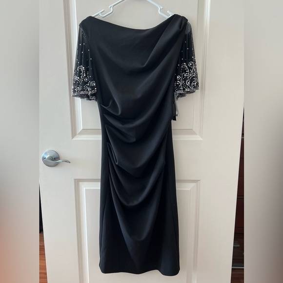 Betsy & Adam Womens Beaded Knee Length Sheath Dress NWT - Picture 2 of 16